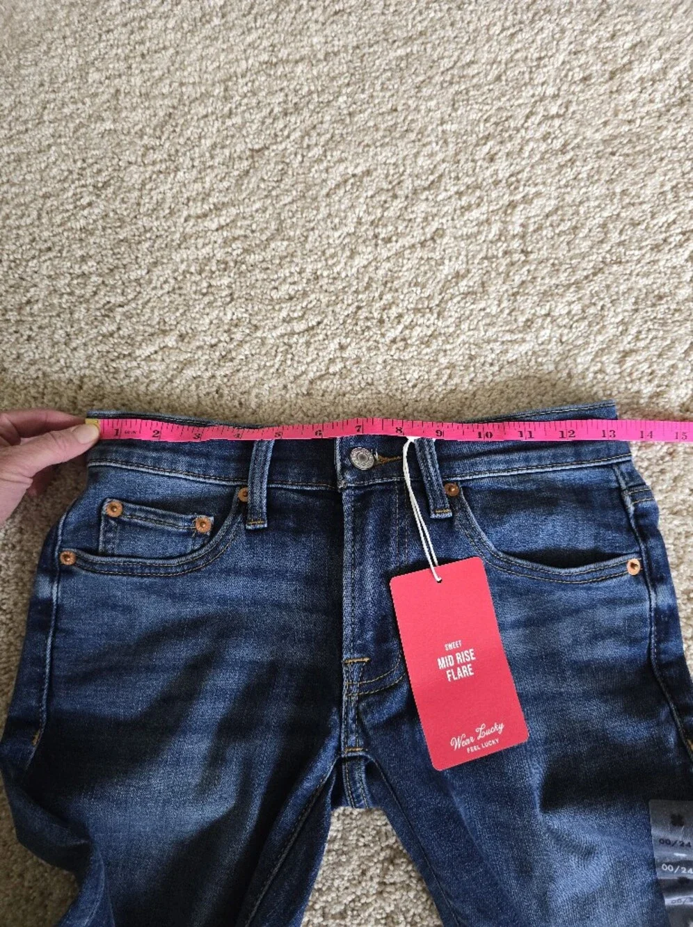 New Lucky Brand Size 00/24 Sweet Mid Rise Flare Jeans